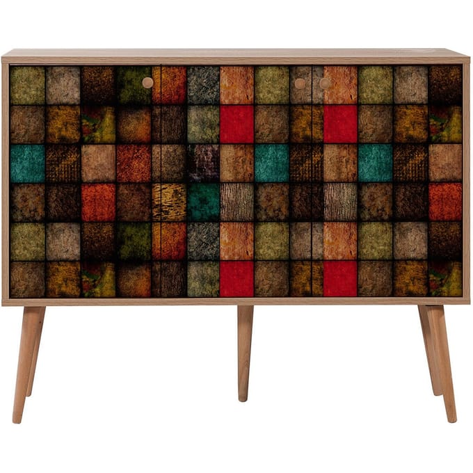 Mega-723 Consoles | 100% MELAMINE | Sonoma Eiken - Emob - Dressoir - Bruin; Multicolor - Melamine; Spaanplaat