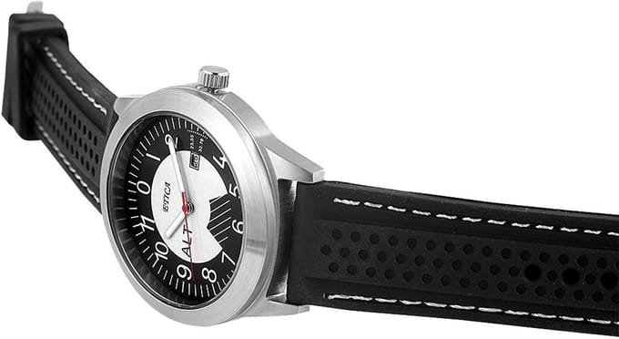 FLAIR Herenhorloge Echtleder Datumaanduiding