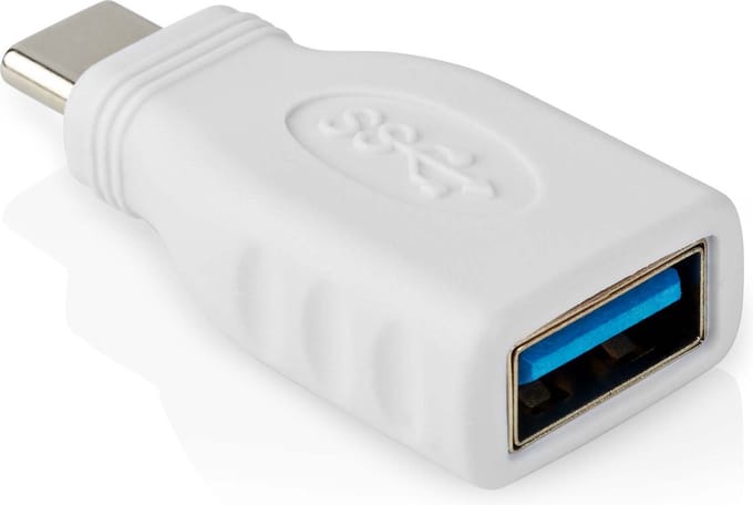 USB C naar USB A adapter - 3.2 Gen 1 - 5 Gb/s - Wit - Allteq