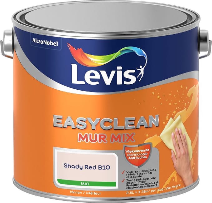 Levis - Easyclean Mur Mat Mix - Shady Red B10 - Mengverf - 2,5 L