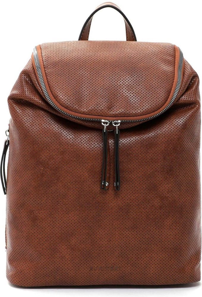 SURI FREY Rugzak met laptopvak Vany Backpack Cognac Bruine