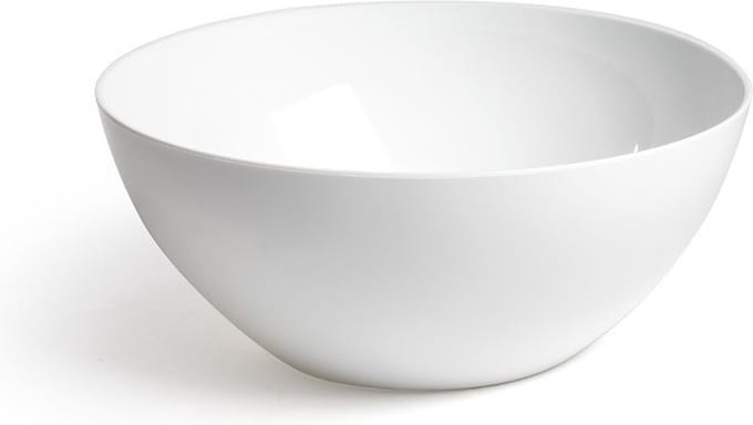 Plasticforte - Serveerschaal/saladeschaal - D26 x H12 cm - kunststof - wit - 3500 ml
