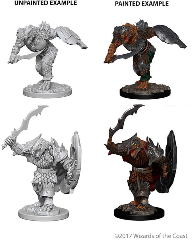 Dungeons and Dragons Miniatures - Nolzur's Marvelous - Dragon male fighter - Miniatuur - Ongeverfd