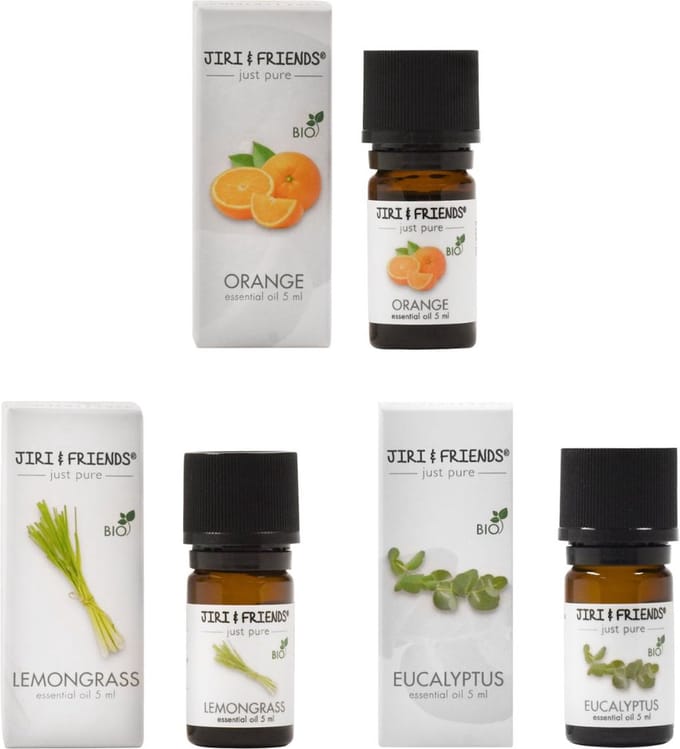 Jiri & Friends Bio Etherische Olie Voordeelpak Lemongrass, Sinaasappel, Eucalyptus