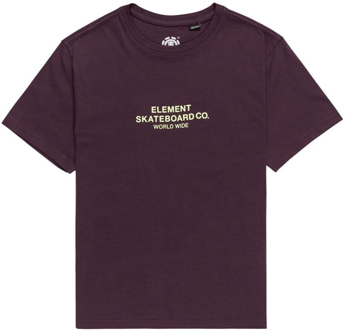 Element Skateboard Co T-shirt Met Korte Mouwen Paars 16 Years Jongens