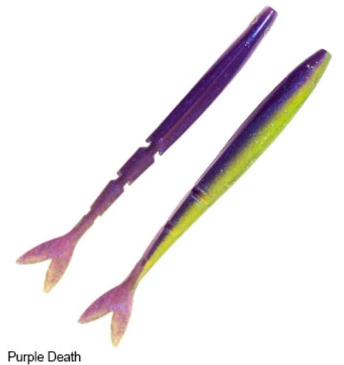 Zman Soft Lure DarterZ 6 Inch 5/Pack Paars Dood (4110) white
