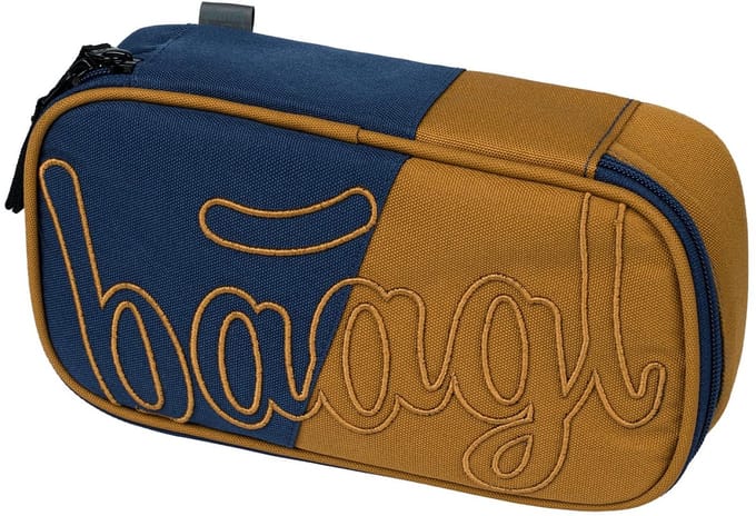 Baagl School etui Duo Kleur Blauw/Bruin 1-rits