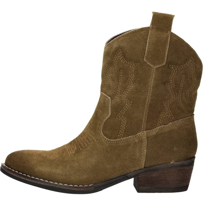 SUB55 Western boots Enkellaarsjes Hak - Middelbruin - Maat 36