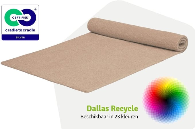 GJ Floors - Basic loper Dallas Recycle | Zand - Breedte x Lengte: 2 meter / 3 meter