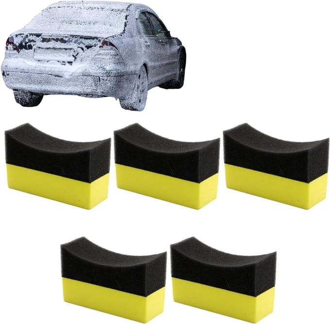 Banden Applicator - Polijst Spons - Auto Onderhoud - Dubbelzijdig Ontwerp - 5 Stuks - Zwart