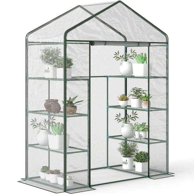 Outsunny-Kas-143x73x195cm-PVC-Donkergroen