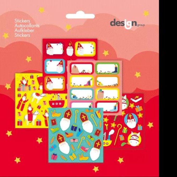 5 Pack Sticker vellen Sint