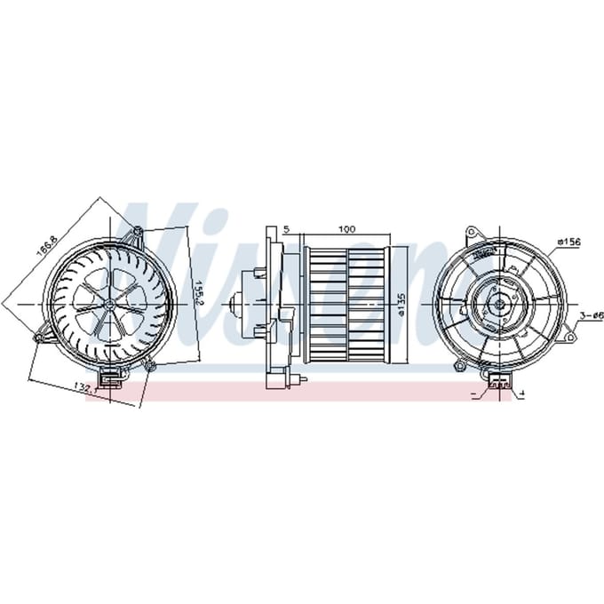 Binnenventilator NISSENS 87311