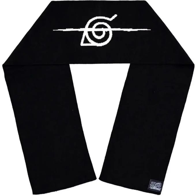 Naruto Shippuden Sjaal Leaf Village Symbol Zwart