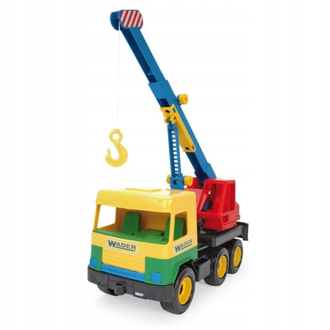 Wader Middle Truck Kraan 43cm - Bouwspeelgoed voor Kinderen