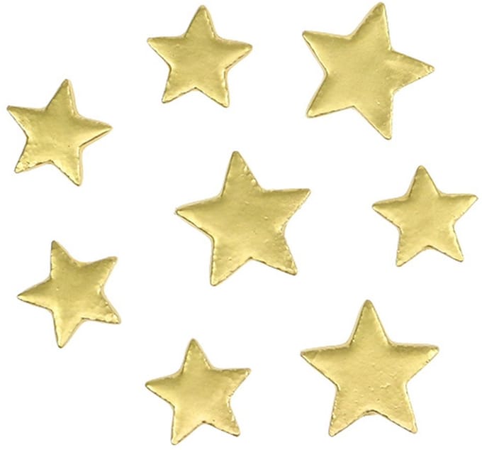 Strooidecoratie sterren mix 4-5cm goud mat 72 st