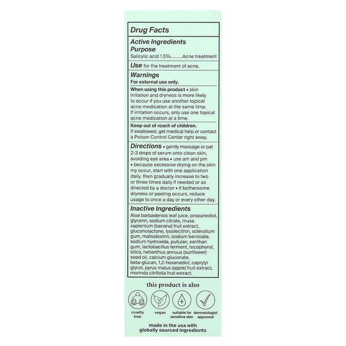 Cocokind, Sérum postbiotique contre l'acné, 1 fl oz (30 ml) white