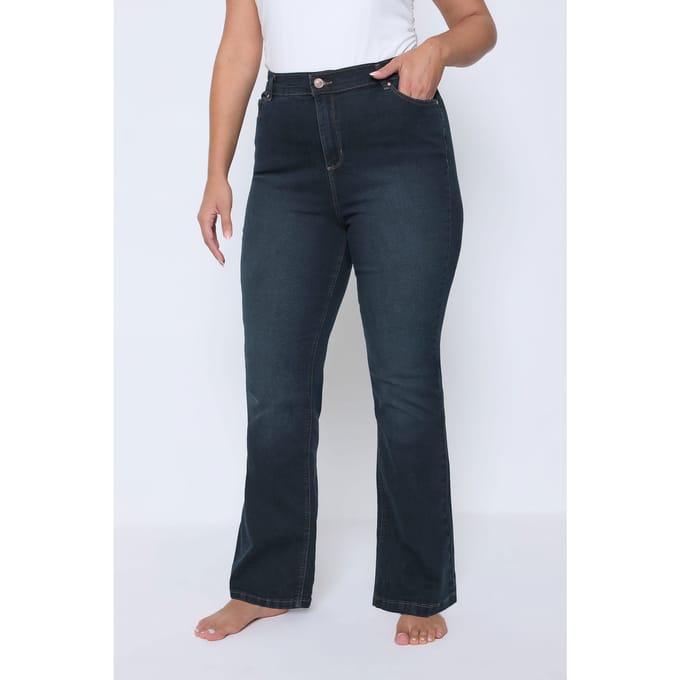 Yours Bootcut Isla Jeans In Donkerindigoblauw Size Regular > 60
