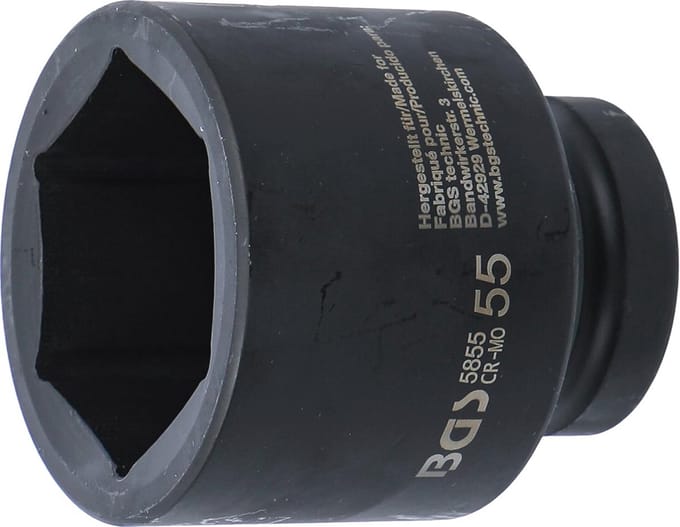 Kracht dopsleutel zeskant 25 mm (1") - 55 mm