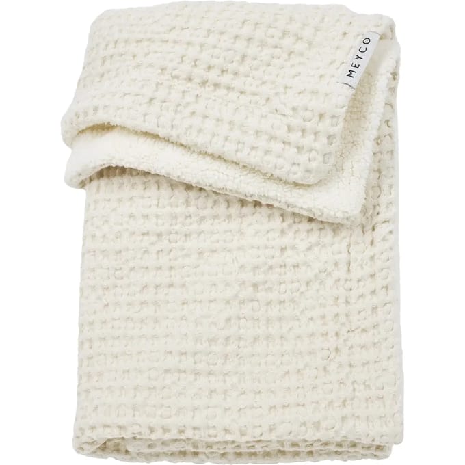 Meyco Baby Wafel Teddy wiegdeken - nature - 75x100cm - 2.0 TOG