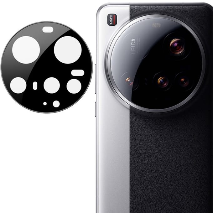 IMAK Camera Lens Protector - Geschikt voor Xiaomi 15 Ultra Camera Lens Protector - IMAK 9H Tempered Glass - Zwart