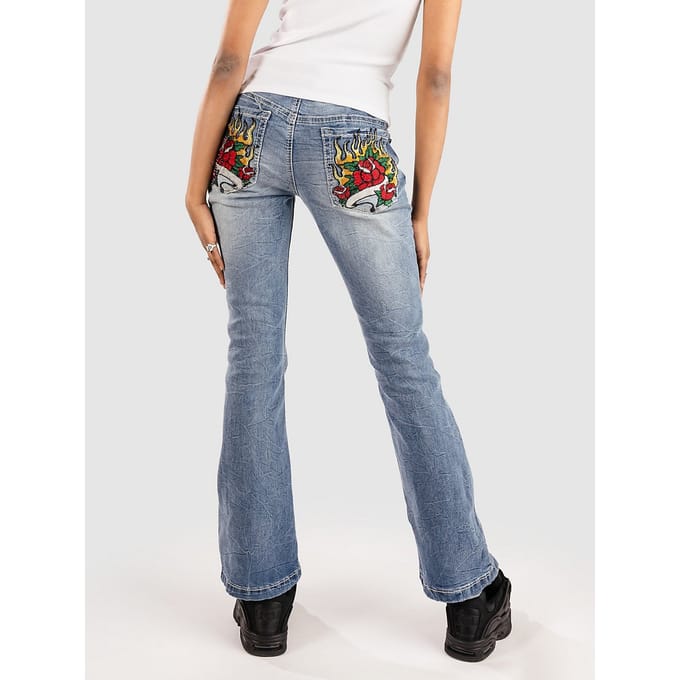 Ninth Hall Alyssia Rose Rhinestone Jeans blauw