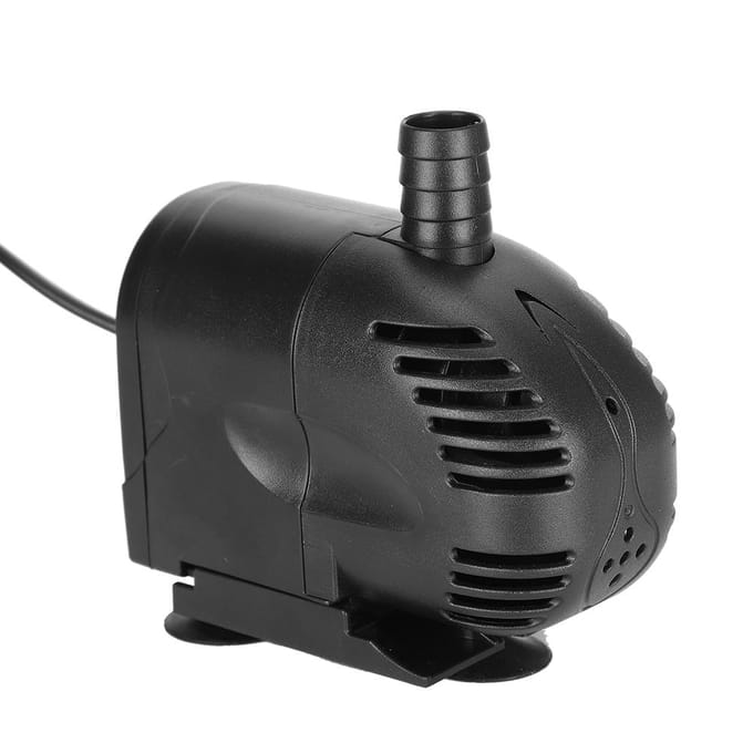 12W Dompelwaterpomp Aquarium Bodemafzuiging Aquarium Filtratiepomp black