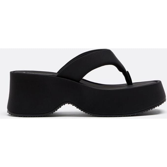 Stradivarius Platform teenslippers  Zwart 41