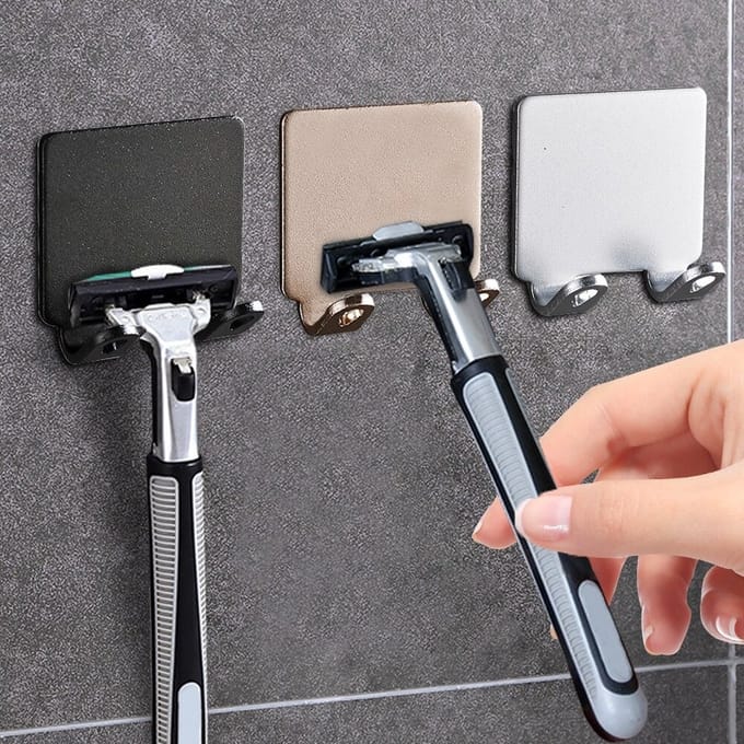 Scheermes Hanger - Metalen Badkamer Haak - Zwart