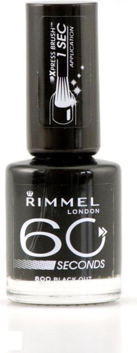 Rimmel London 60 seconds finish Nagellak - 800 Black Out