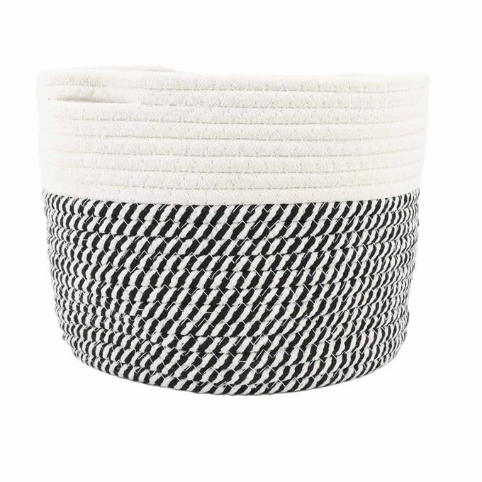 Opvouwbare Wasmand Multifunctioneel Grote Capaciteit Katoen Linnen Geweven Opvouwbare Wasmand 20x15cm / 7.9x5.9in wit