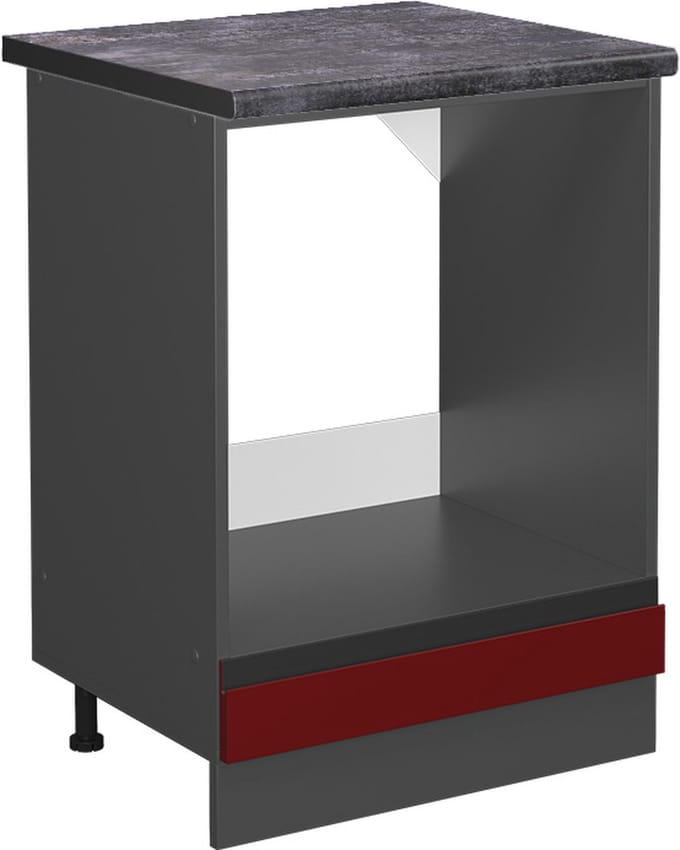 Vicco R-Line Ovenombouwkast – 60 cm, WB Antraciet Rood