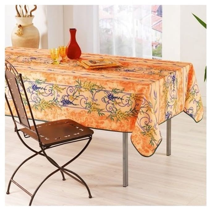 Provençaals Rechthoekig Vlekbestendig Tafelkleed Wisteria 100% Polyester