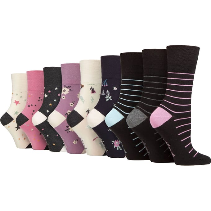 Gentle Grip - Dames 9 Pak Bamboe Sokken - SOLRM414237