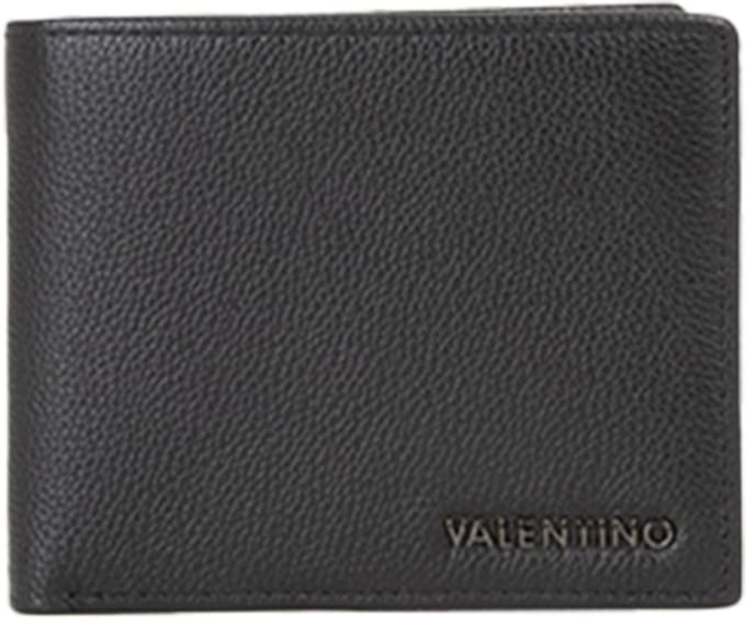 VALENTINO Leren kaarthoes Fort Wallet Nero zwart