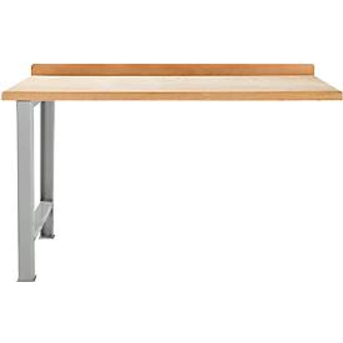 TOP-werkbank, aanbouweenheid, 1500 mm breed, aluminium zilver