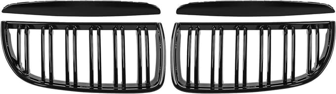 Ventilatierooster Auto - Grill Set - Auto Styling - Glanzend Zwart - 1 Paar - Zwart