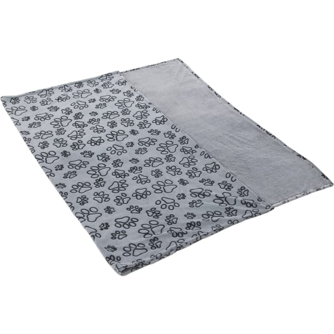 L200 x B150 cm Smartpet Microvezel Hondendeken Pawzzz Lichtgrijs/Zwart
