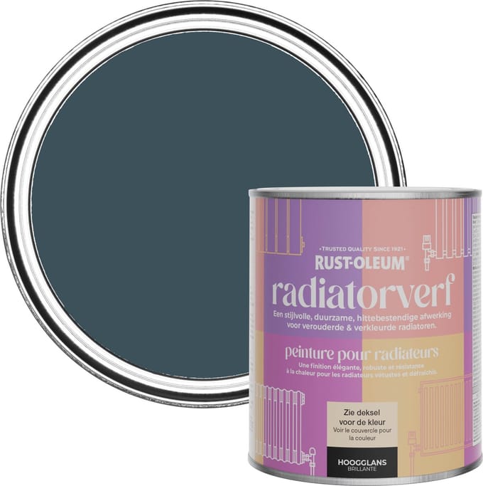 Rust-Oleum Donkerblauw Radiatorverf Hoogglans - Avondblauw 750ml