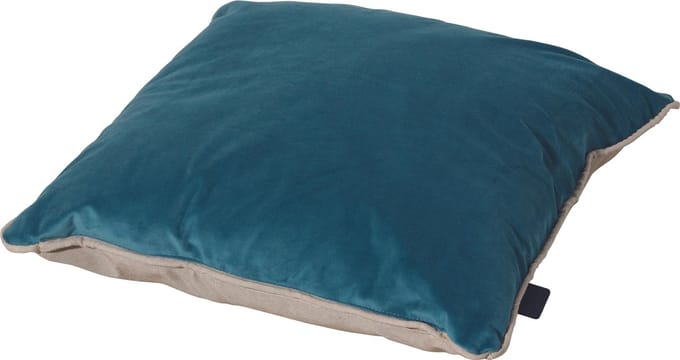 Madison sierkussen 45 x 45 Velvet blue piping Panama linnen
