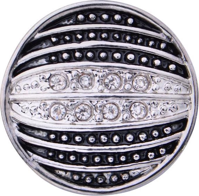 Quiges - Dames Click Button Drukknoop 18mm Ornament - EBCM359