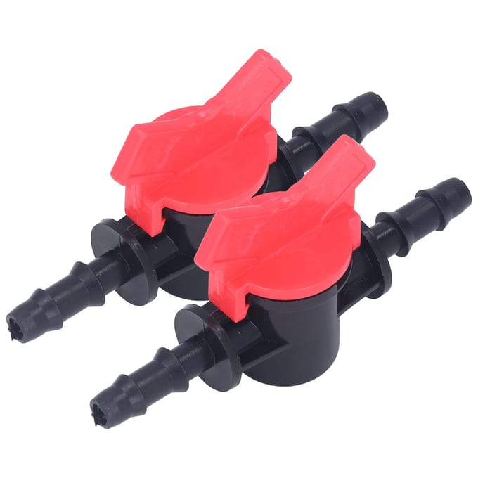 2 PIÈCES Régulateur de Débit Plastique ABS Contrôle de Liquide Vanne d'Arrêt Pompe à Eau Vanne Droite 8mm