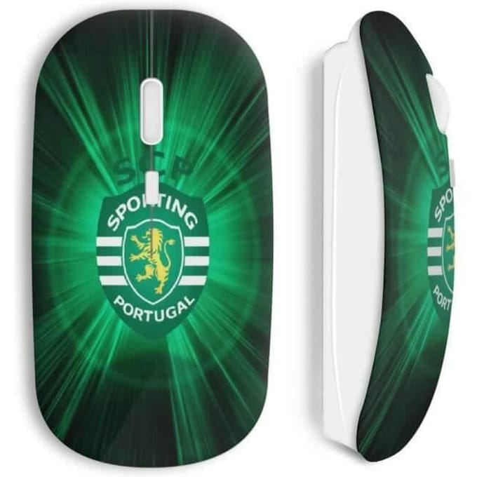 Draadloze Muis - Sporting Portugal - Voetbal - Groen - WiFi USB-stick - Compatibel met Mac en PC