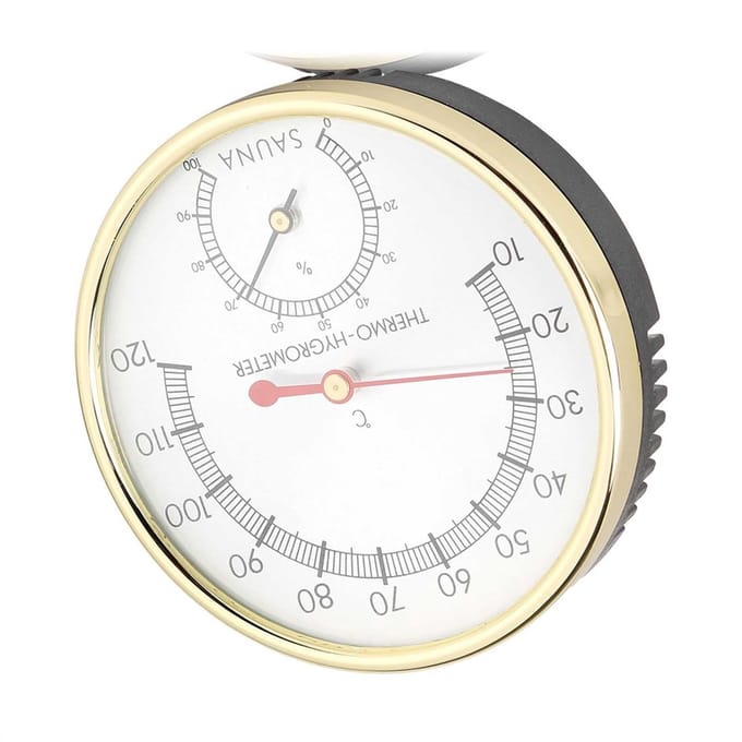 Allecto - Metalen Wijzerplaat Sauna - Thermometer en Hygrometer