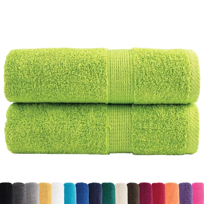 vidaXL - Gastendoekjes - SOLUND - 2 - st - 600 - g/m² - 30x50 - cm - appelgroen