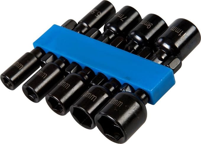 9 delige Bitdopset magnetisch dopsleutel dop bit set kort 5 - 12mm