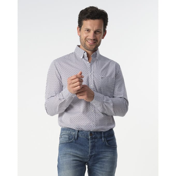 Campbell casual overhemd met lange mouwen