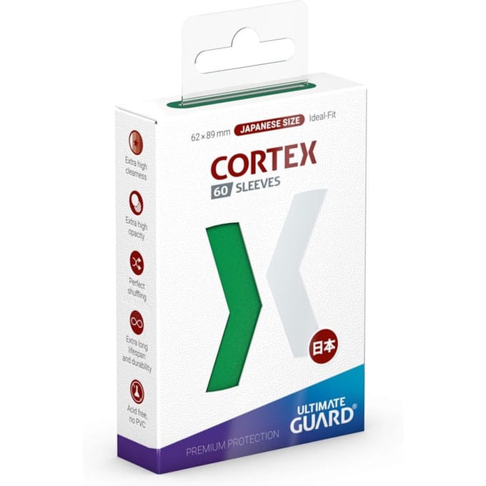Ultimate Guard Ultimate Guard Cortex Sleeves Japanese Size (60) - Green Card Sleeves (Japanese Size)