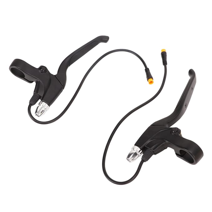 2 stuks Elektrische Fiets Remhendels 32cm Kabel Waterdichte Interface Remhandgrepen voor BAFANG BBSHD BBS01 black