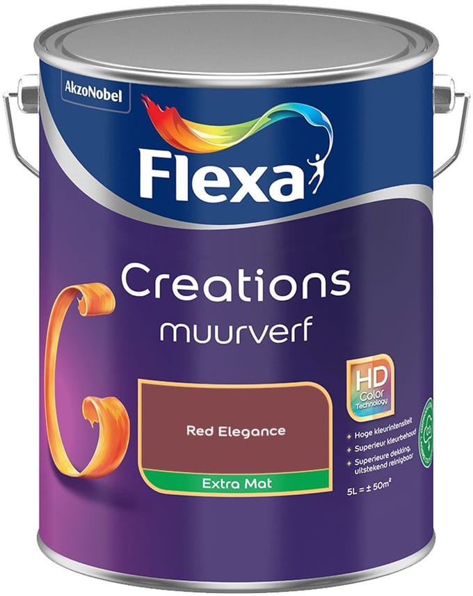 Flexa - Creations Muurverf Extra Mat - Red Elegance - Mengverf - 5 L